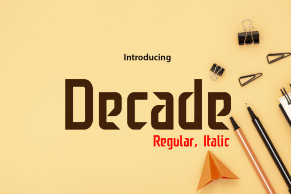 Decade Font for Clean and Modern Design