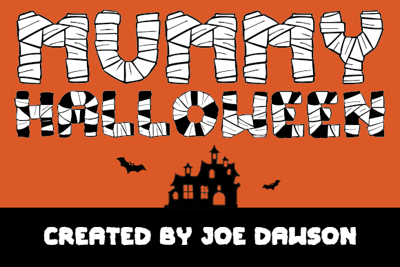 Mummy Halloween Font for Bold Halloween Designs