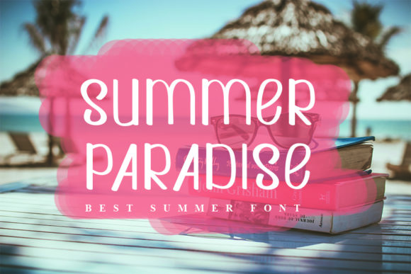 Summer Paradise: A Playful Display Font for Creative Projects